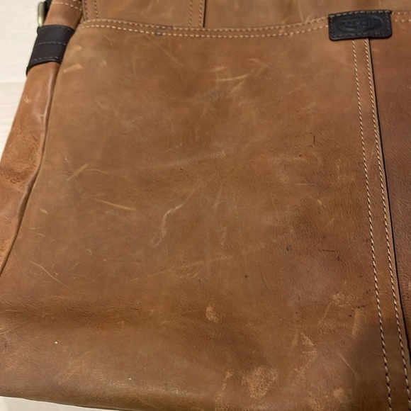 Brown genuine Leather field Messenger Bag - Picture 9 of 16